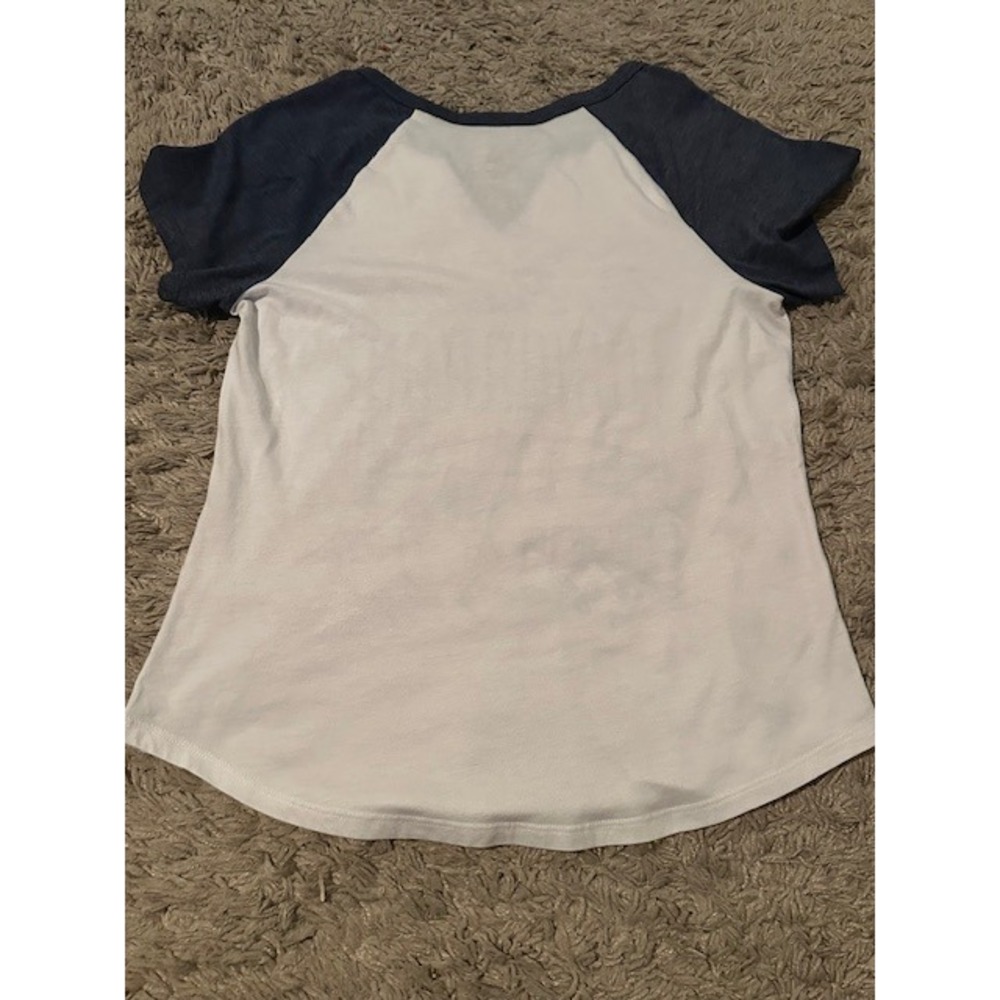 Disney‎ Parks Great Big Beautiful Tomorrow Raglan T-Shirt Adult White Blue - Picture 3 of 4